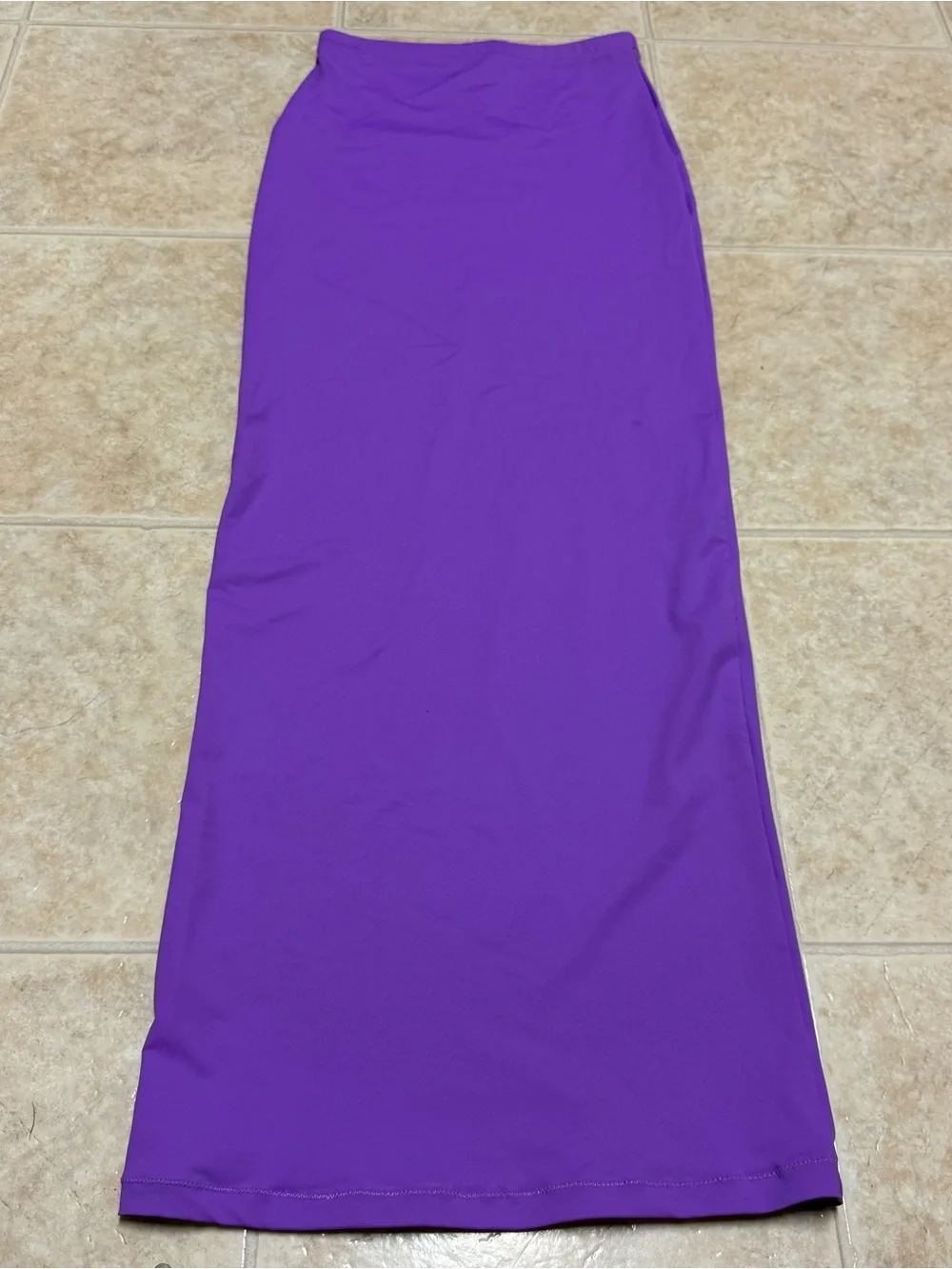 Skims Signature Swim Long Tube Skirt in Violet Purple Size Small NWT